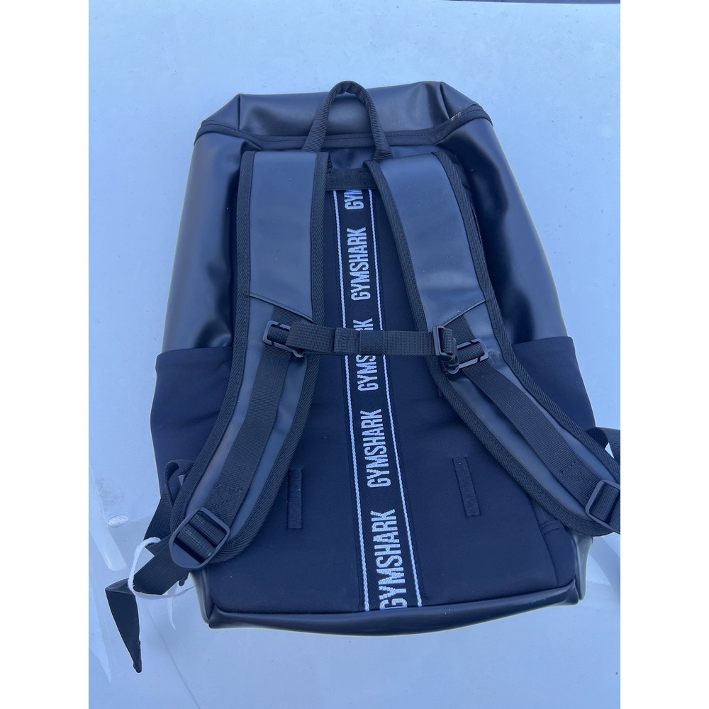NEW Gymshark Sleek Backpack Cement Black Gym Bag College Backpack - Picture 7 of 7